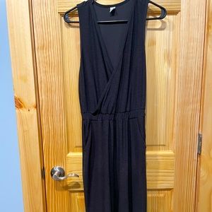 Black v neck jumpsuit